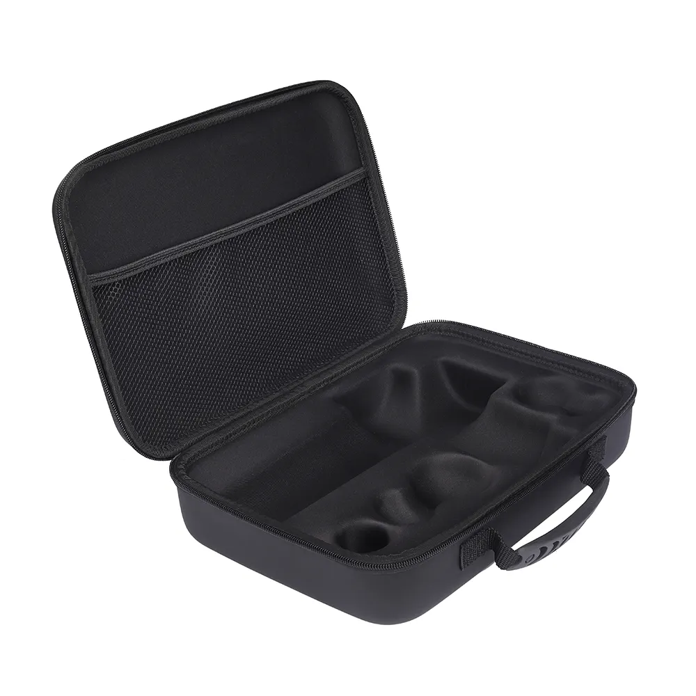 Waterproof Haute Couture Portable Durable PU Leather EVA Hard Zipper Carrying Massage Gun Leather Bag Tool case