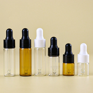 透明迷你1毫升/2毫升/3毫升精油滴管瓶香水滴瓶化妆品样品瓶 - Product Image 1