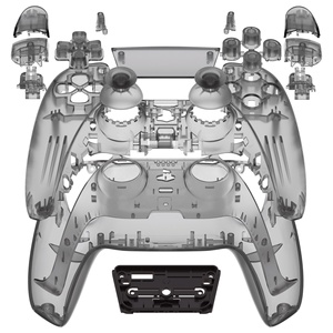 Für Ps5 Controller Full Shell mit Tasten Touchpad-Abdeckung, Clear Black Custom Ersatz Face plate Trim Shell Front Back Plate - Product Image 3