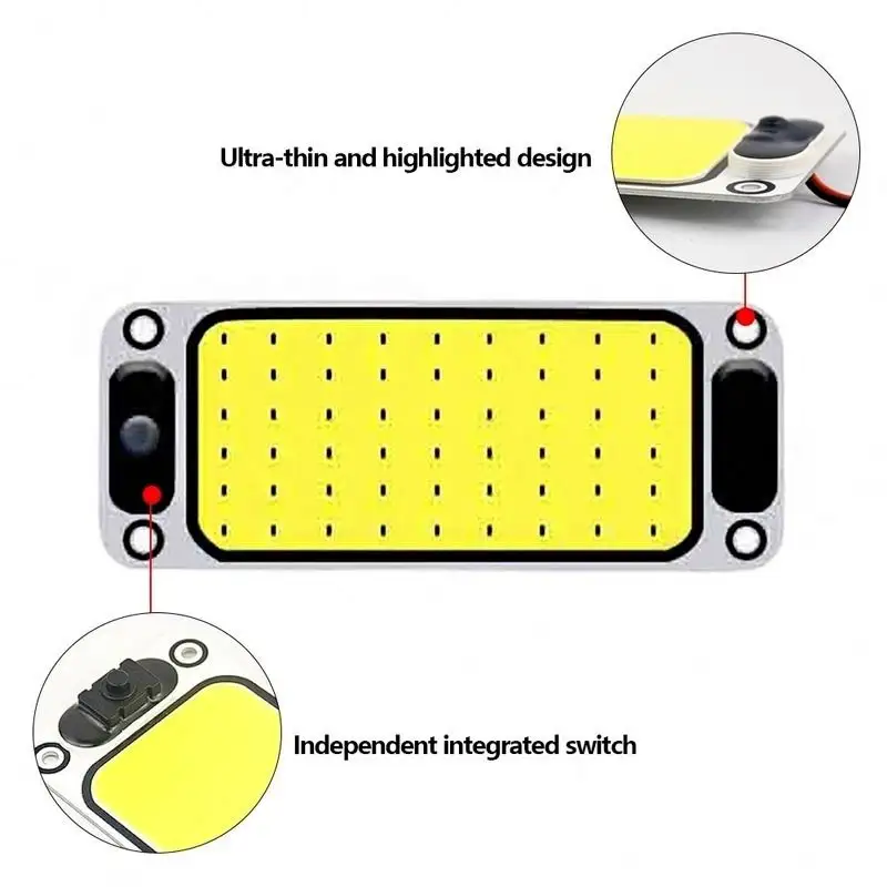 Luces de lectura LED COB para coche, lámpara de lectura Interior de domo de camión, Universal, alto brillo, Panel de techo de cabina, 12V, 24V, 54 LED