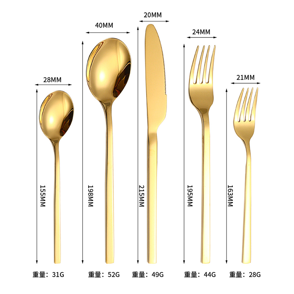 Ensemble de cinq pièces (or brillant)
