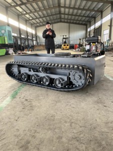 Yeni tasarımcı tam özelleştirme paletli araç şasi kauçuk elektrikli uzaktan kumanda paletli şasi - Product Image 3