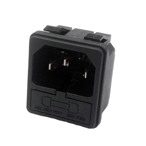 10A C14 IEC เต้ารับ AC 250V ที่มีตัวเชื่อมต่อแบบสแน็ปอินตัวเดียวเทียบเท่ากับ Schurter PN: 6220.5225 - Product Image 3