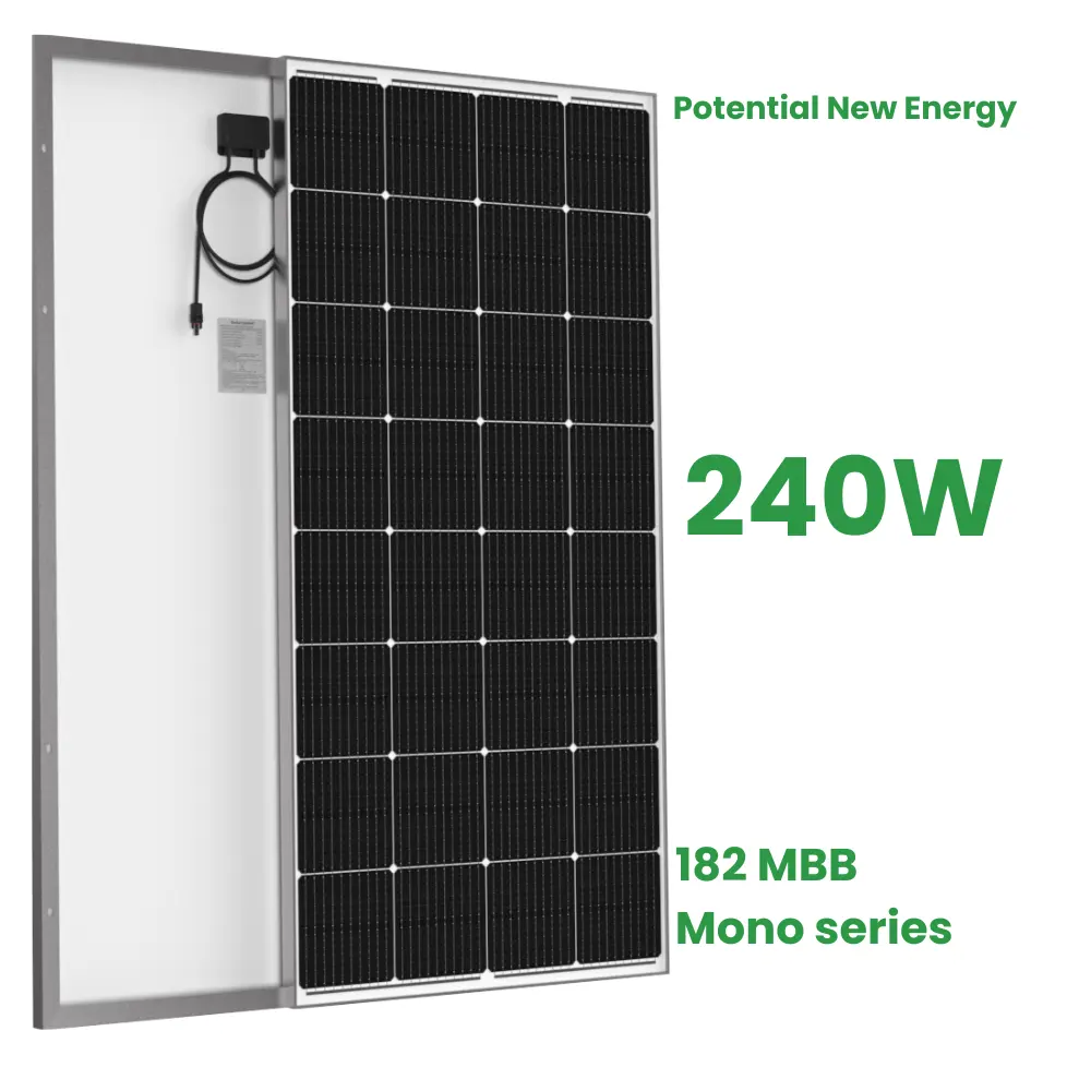 잠재적 인 새로운 에너지 최저 가격 태양 전지 패널 싼 태양 전지 패널 240w 태양 전지 패널 가격