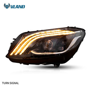VLAND fabrika LED far W205 2015-2020 aksesuarları vücut kiti otomobil parçaları için sıralı Synth için Bodykit mercedes-benz C sınıfı