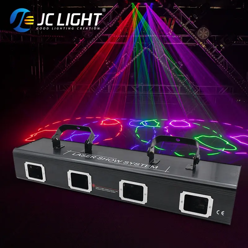 Hot Sale Disco Laser 4 Eyes 4 Colors Lazer Projector Dmx Rgb uv Beam Laser Lights Bar for Ktv Disco Night Club