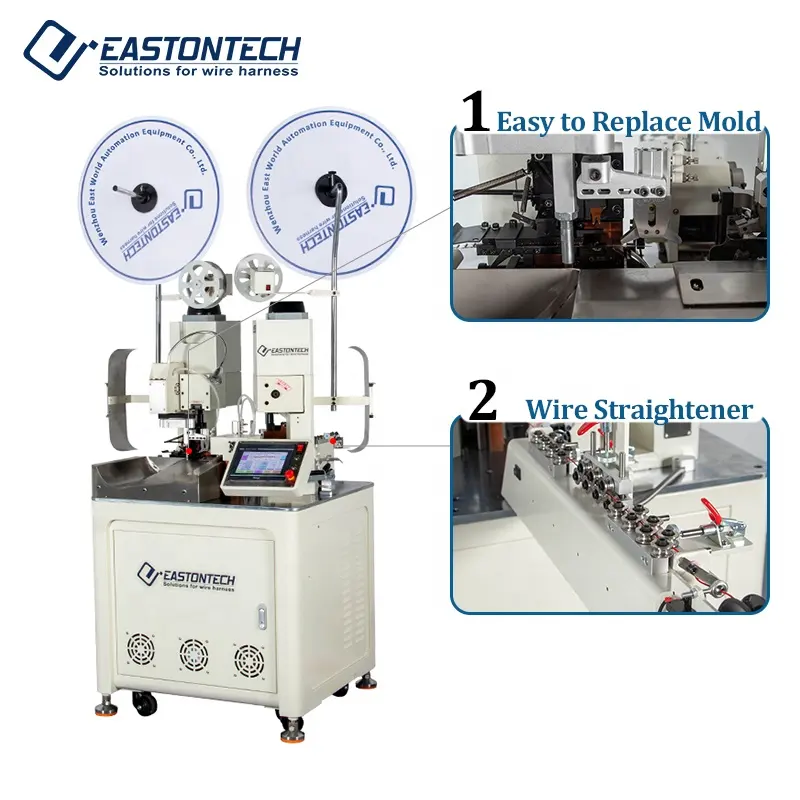 EW-801-1全デジタルデバッグ圧着力2T全自動ダブルヘッド端子機プレス機