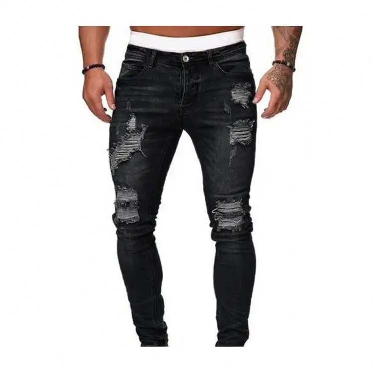 Factory Price Pencil Pants Brand Name Jeans Business Soft Stretch Denim Cheap Trousers Regular New Pant
