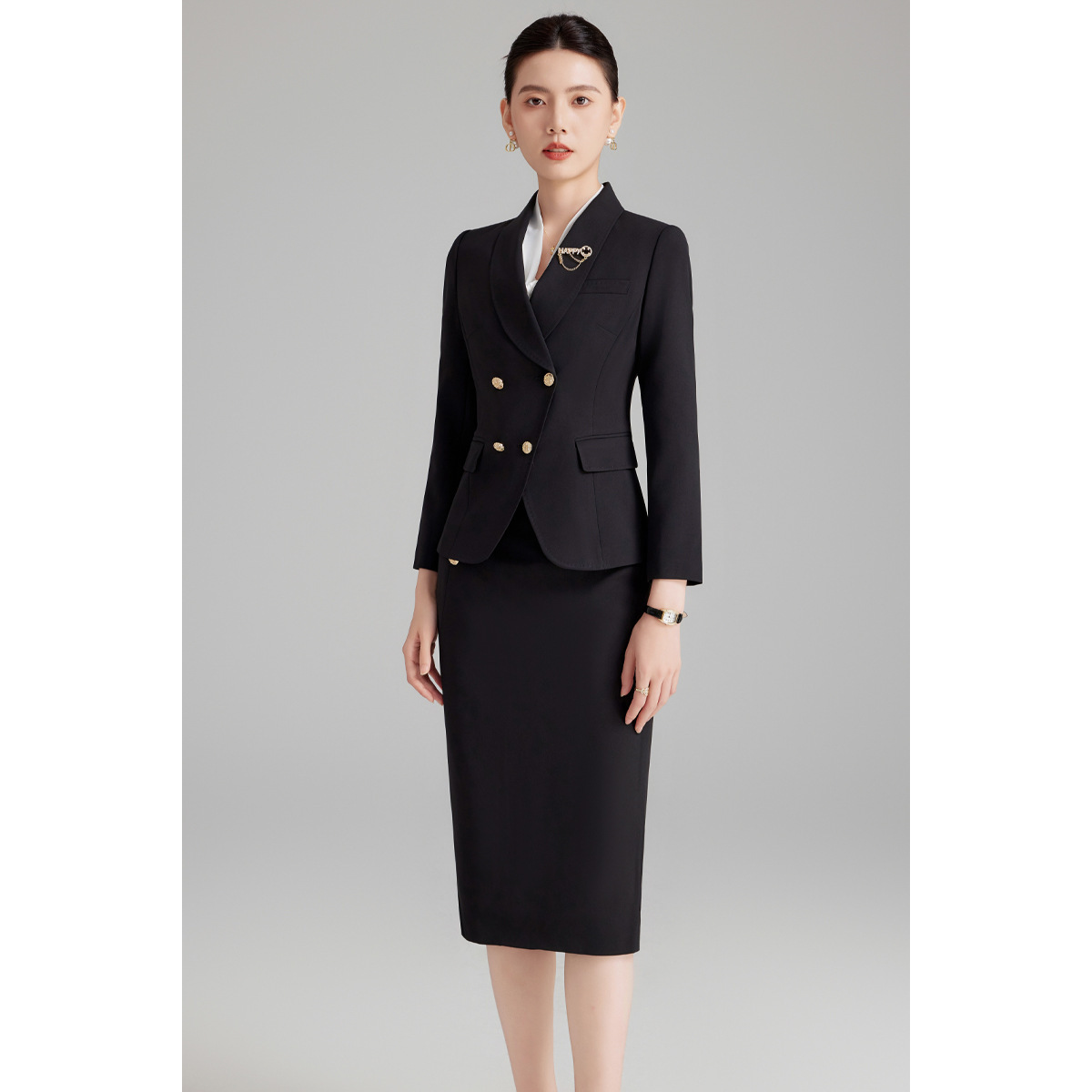black suit