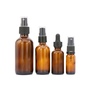 Ucuz 5ml 10ml 15ml 20ml 30ml 50ml 100ml açık yeşil mavi Amber cam yüz vücut odası parfüm şişesi sprey kapağı ve beyaz kutu ile - Product Image 4