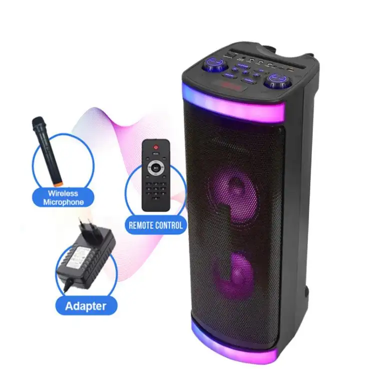 Poderoso exterior e interior portátil mini rádio fm pequeno orador subwoofer pendurar no pólo