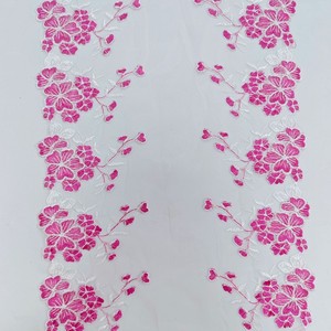 库存30厘米彩色绣花线和柔软的瑞士网绣内衣蕾丝装饰 - Product Image 2