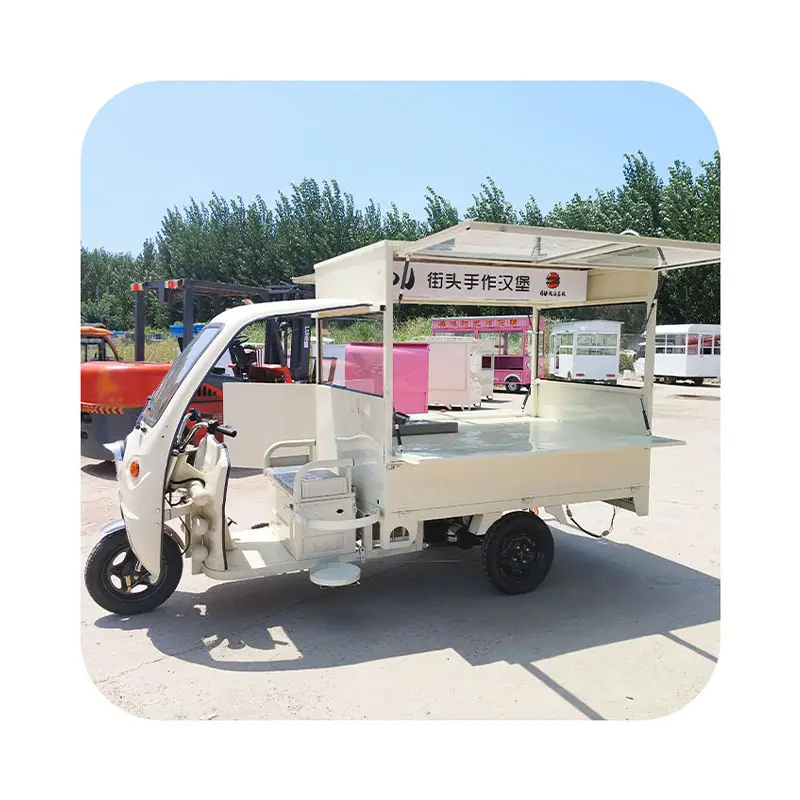 Mobile Food Truck Getränke wagen mit beiden Seiten offen mit voller Küche Dreirad Dessert wagen Food truck mobile Bier trinken Food Truck