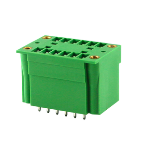 PCB 3.81mmピッチ用のワイヤコネクタのナットを備えた2列プラグオス端子台 - Product Image 1