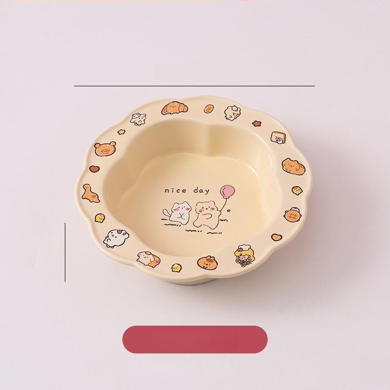Cuenco profundo de encaje, arroz blanco brillante
