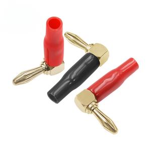 4mm L字型直角バナナプラグソフトプラスチックシェル<span class=keywords><strong>90</strong></span>度バナナコネクタ赤黒オーディオビデオスピーカー用