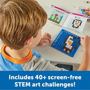 Pixel Art Challenge, 402 piezas, mayores de 5 años, juguetes STEM para niños, conceptos básicos de codificación para niños, actividades STEM para el aula, mediano - Product Image 4