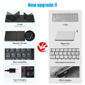 Nuevos accesorios de computadora, teclado portátil para juegos para tableta iPad, teclado numérico, Mini teclado inalámbrico plegable recargable