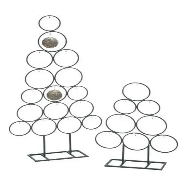 Espositore natalizio rotondo in metallo metallico nuovo Design decorazione di lusso migliore qualità fantasia all'ingrosso Disple Stand