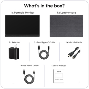 15.6 Inch Portable USB-C <strong>Laptop</strong> Monitor True 4K UHD 100% SRGB Curved LCD Screen <strong>Input</strong> Dual HD Speakers Second IPs Screen