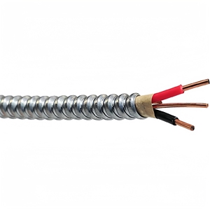 Solid Steel Armored BX <strong>Cable</strong> MC <strong>Cable</strong> Low Voltage 14/2 12/2 14/3 Stranded Conductor PVC Insulation for Building AC90 Compliant - Product Image 2