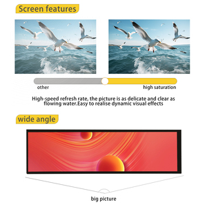 480x1920 Panel LCD de largo GPU Módulo de pantalla de temperatura IPS Computadora Pantalla ancha LCD de 8,8 pulgadas Barra estirada Hardware Pantalla de monitoreo de PC