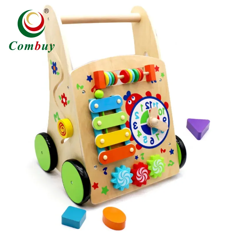 Toddlers intelligence toys push car baby walker wood