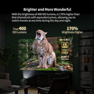 <strong>Best</strong> 4K Outdoor Movie Projector with Full HD Micro Projector for Home Theater Use <strong>Daylight</strong> Door Light Laser TV Projector 2G RAM - Product Image 3