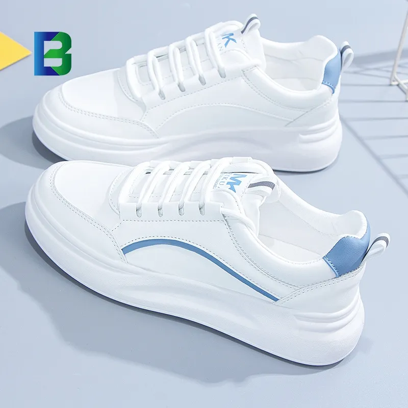 Nieuwkomers Witte Vrouw Platte Schoenen Sneakers Modieuze Leren Schoen Vrouw