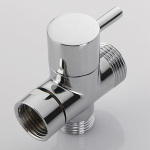 Phòng tắm vòi nước Phụ kiện phụ kiện đơn xử lý <span class=keywords><strong>3</strong></span> cách Chrome mạ kẽm Brass vòi gốm diverter - Product Image 3