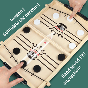 2 in <strong>1</strong> Table Desktop Winner Board <strong>Games</strong> Set Fast Paced Sling Puck <strong>Game</strong> for Kids Big Size Wood Toy Free Sample for Home Use