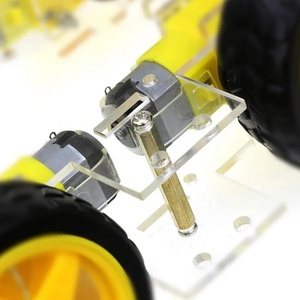 Kit telaio per auto robot intelligente 4WD con scatola batteria encoder velocità motore TT e viti per kit auto giocattolo puzzle fai da te Arduino - Product Image 4