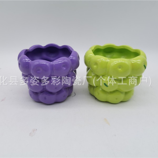 5 grape flower pot purple