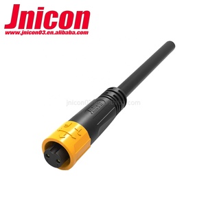 JniconM12クイックコネクトプッシュロック防水IP67ケーブルからLEDライトオスメスプラグソケットパネルマウント用ケーブルコネクタ