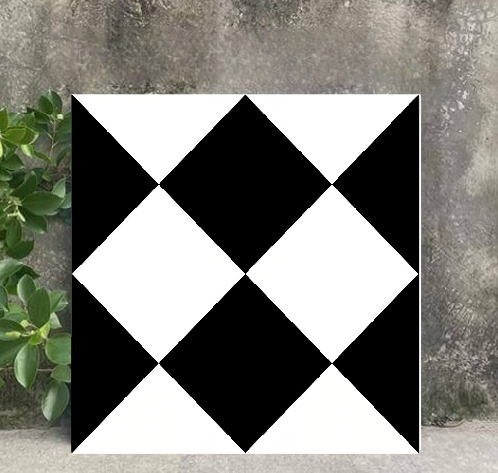 Damier noir et blanc 600x600 800x800