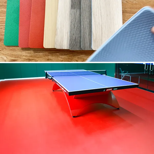 Suelo deportivo para interior, pista de tenis de mesa, taraflex