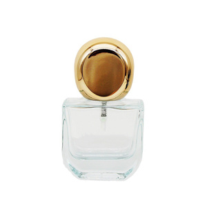 高品質30ml <span class=keywords><strong>U</strong></span>字型空ガラス透明ボトルカスタムカラーロゴラウンドカバースプレー香水ガラスボトル