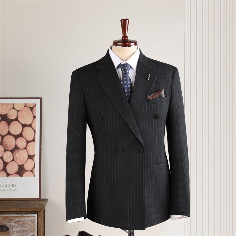 Black stripes-single-piece suit