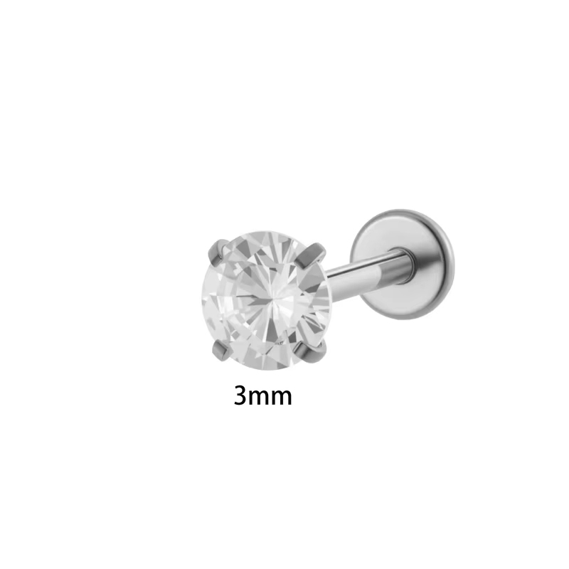 Círculo plateado de 3 mm