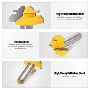 45 derece gömme zıvana ağaç İşleme araçları ile 1/2 1/4 kolu dik açı yönlendirici ahşap kesici freze kesicisi OEM/ODM desteklenen - Product Image 3