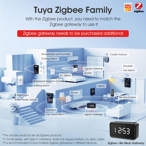 背光数字c型温湿度智能Zigbee图雅温度传感器，用于语音Alexa谷歌主页 - Product Image 4