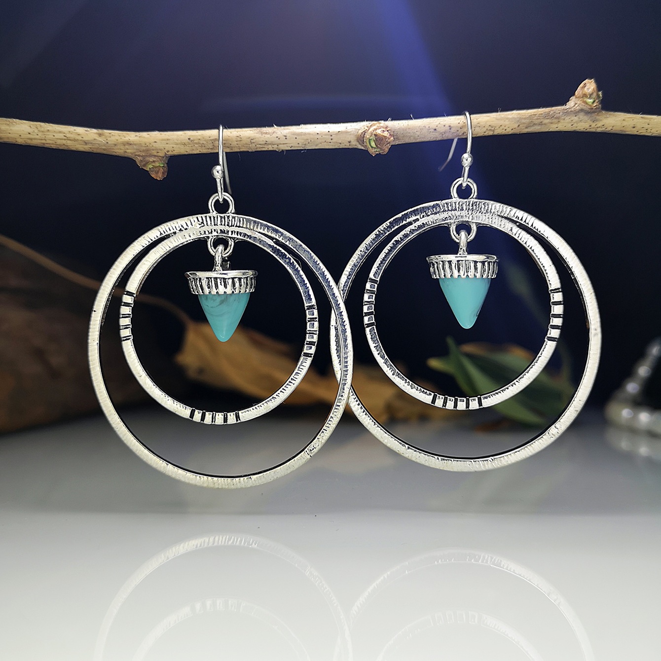 Argent ancien, turquoise