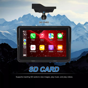 5 pulgadas impermeable motocicleta PND Carplay Android Auto BT GPS pantalla táctil antirrobo Detección de presión de neumáticos REPRODUCTOR DE Radio de coche - Product Image 6