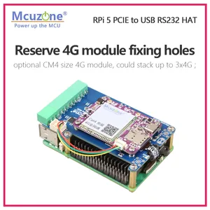 MP4232 Raspberry Pi 5 PCIE a USB RS232 HAT con 3 * USB2.0 Driver Free Custom Case-Componentes electrónicos
