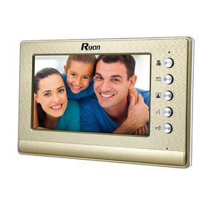 Cámara delgada inteligente de seguridad para el hogar, 7 pulgadas, videoportero dorado, sistema de intercomunicación de control de entrada - Product Image 6