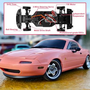 Dwi 1:18 2.4GHz รถดริฟท์บังคับวิทยุรุ่นรถแข่งโรสโคปพร้อมไฟ LED จำลองรถของเล่น RC สำหรับเด็ก - Product Image 4