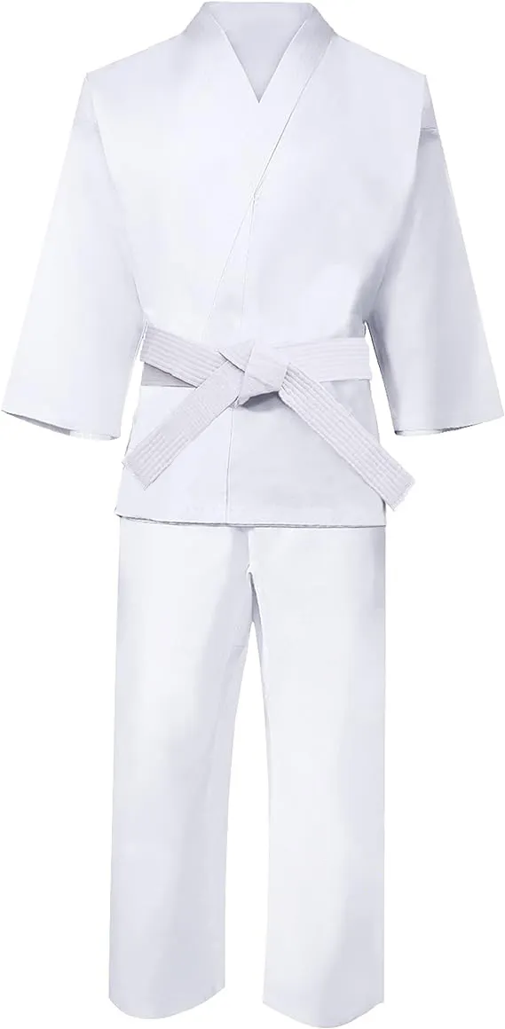 Diseño personalizado caliente WKF aprobado blanco tradicional Jiu Jitsu Gi uniforme uniformes de Karate