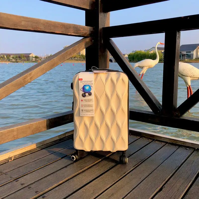 Pailox กระเป๋าเดินทางแบบมีล้อลากกันน้ำ, กระเป๋าเดินทางแฟชั่นขายดีขนาด20 "24" 28 "ชุดกระเป๋าเดินทางโพลีโพรพิลีน