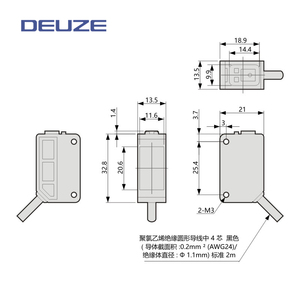 PD30NDK10N3 Sensor fotoeléctrico de tipo cuadrado universal Rango de detección 1M Larga vida útil Sensores ópticos de reflexión difusa - Product Image 2