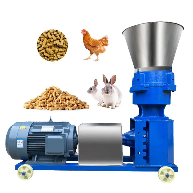 Animal Pecuária Coelho Broiler Pelletizer Fazer Food Pellet Granulação Imprensa Aves Feed Produção Máquina